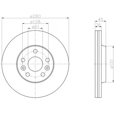 Тормозной диск PRO HELLA PAGID купить