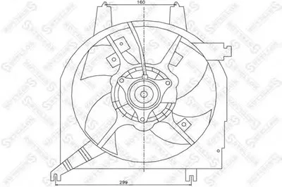 Вентилятор, охлаждение двигателя STELLOX купить