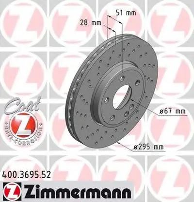 Тормозной диск SPORT BRAKE DISC COAT Z ZIMMERMANN купить