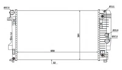 Радиатор, охлаждение двигателя NRF купить