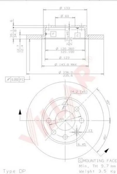Тормозной диск VILLAR купить