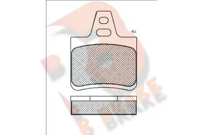 Комплект тормозных колодок, дисковый тормоз R BRAKE купить
