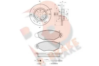 Комплект тормозов, дисковый тормозной механизм R BRAKE купить