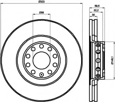 Тормозной диск HELLA купить