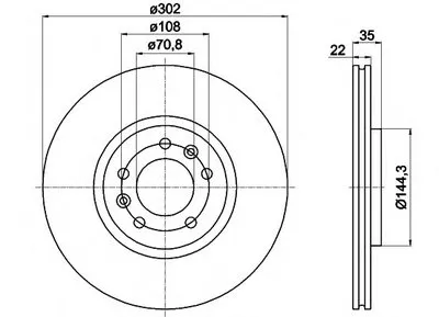 Тормозной диск PRO HELLA купить