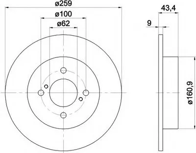 Тормозной диск PRO HELLA купить