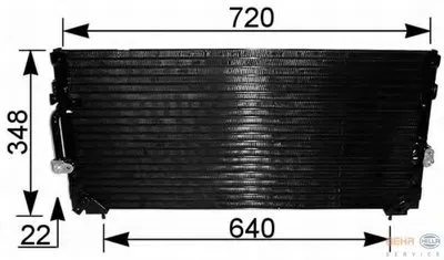 Конденсатор, кондиционер BEHR HELLA SERVICE HELLA купить