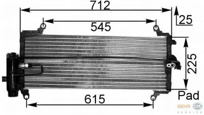 Конденсатор, кондиционер BEHR HELLA SERVICE HELLA купить