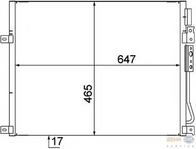 Конденсатор, кондиционер BEHR HELLA SERVICE HELLA купить