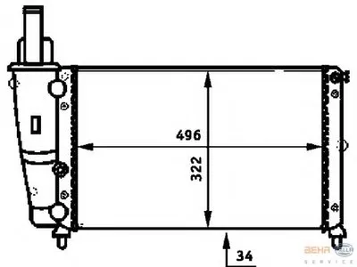 Радиатор, охлаждение двигателя BEHR HELLA SERVICE HELLA купить