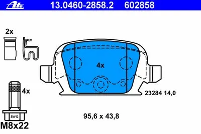 Комплект тормозных колодок, дисковый тормоз ATE купить