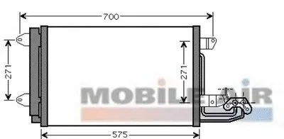 Конденсатор, кондиционер VAN WEZEL купить