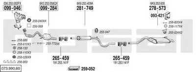 Система выпуска ОГ BOSAL купить
