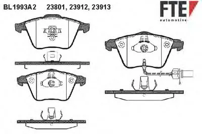 Комплект тормозных колодок, дисковый тормоз FTE купить