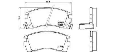 Комплект тормозных колодок, дисковый тормоз BREMBO купить
