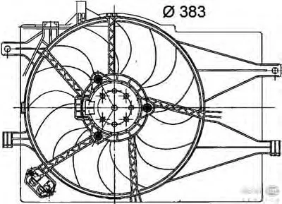 Вентилятор, охлаждение двигателя BEHR HELLA SERVICE купить