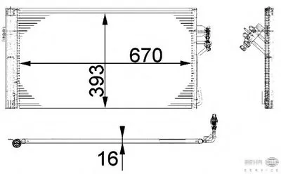 Конденсатор, кондиционер BEHR HELLA SERVICE купить