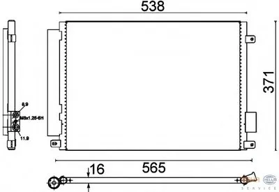 Конденсатор, кондиционер BEHR HELLA SERVICE купить