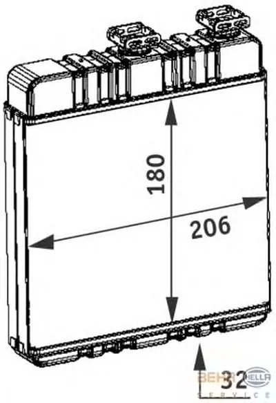 Теплообменник, отопление салона BEHR HELLA SERVICE купить