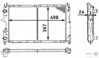 Радиатор, охлаждение двигателя BEHR HELLA SERVICE купить