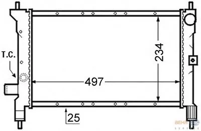 Радиатор, охлаждение двигателя BEHR HELLA SERVICE купить