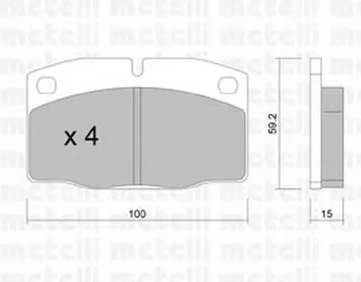 Комплект тормозных колодок, дисковый тормоз METELLI купить