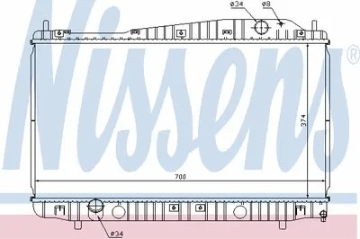 Радиатор, охлаждение двигателя NISSENS купить