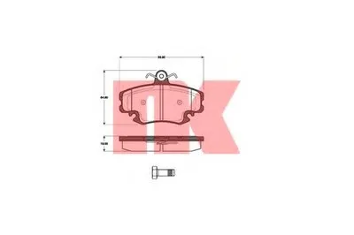 Комплект тормозных колодок, дисковый тормоз NK купить