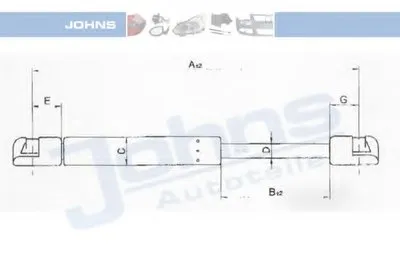 Газовая пружина, крышка багажник JOHNS купить
