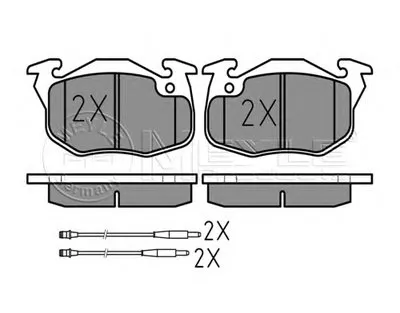 Комплект тормозных колодок, дисковый тормоз MEYLE купить