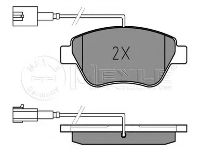 Комплект тормозных колодок, дисковый тормоз MEYLE купить