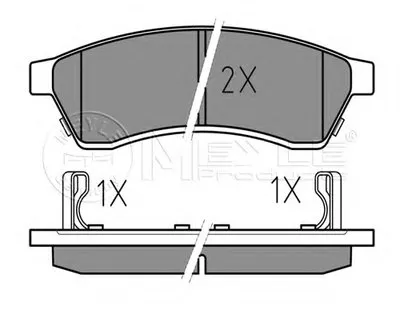 Комплект тормозных колодок, дисковый тормоз MEYLE купить
