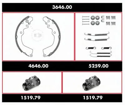 Комплект тормозов, барабанный тормозной механизм Precision Kit REMSA купить