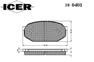Комплект тормозных колодок, дисковый тормоз ICER купить