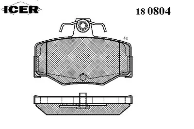 Комплект тормозных колодок, дисковый тормоз ICER купить