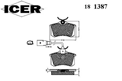 Комплект тормозных колодок, дисковый тормоз ICER купить