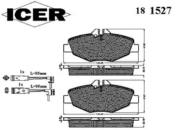 Комплект тормозных колодок, дисковый тормоз ICER купить