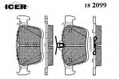 Комплект тормозных колодок, дисковый тормоз ICER купить
