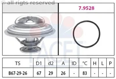 Термостат, охлаждающая жидкость FACET купить
