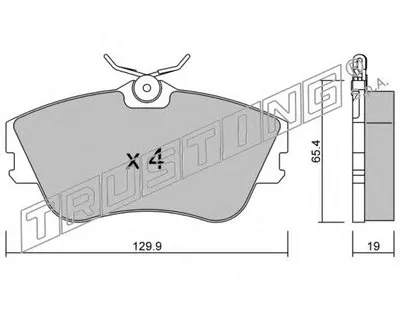 Комплект тормозных колодок, дисковый тормоз TRUSTING купить