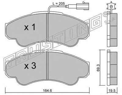Комплект тормозных колодок, дисковый тормоз TRUSTING купить