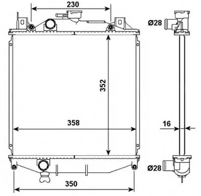 Радиатор, охлаждение двигателя NRF купить