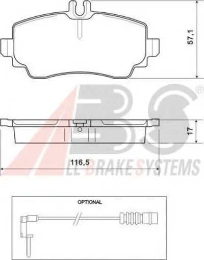 Комплект тормозных колодок, дисковый тормоз A.B.S. купить