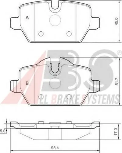Комплект тормозных колодок, дисковый тормоз A.B.S. купить
