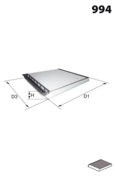 Фильтр, воздух во внутренном пространстве MECAFILTER MECAFILTER купить