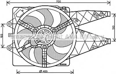Вентилятор, охлаждение двигателя AVA QUALITY COOLING купить