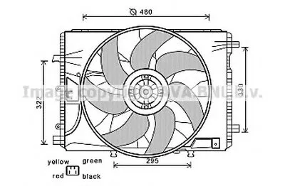 Вентилятор, охлаждение двигателя AVA QUALITY COOLING купить