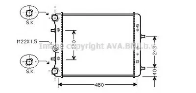 Радиатор, охлаждение двигателя AVA QUALITY COOLING купить