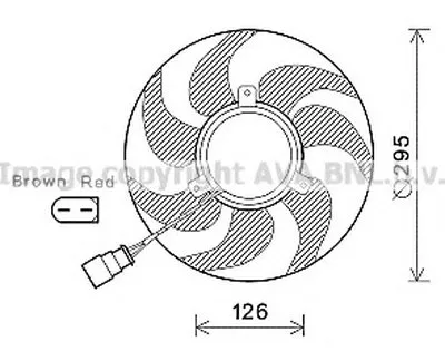 Вентилятор, охлаждение двигателя AVA QUALITY COOLING купить