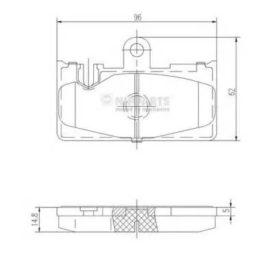 Комплект тормозных колодок, дисковый тормоз NIPPARTS купить